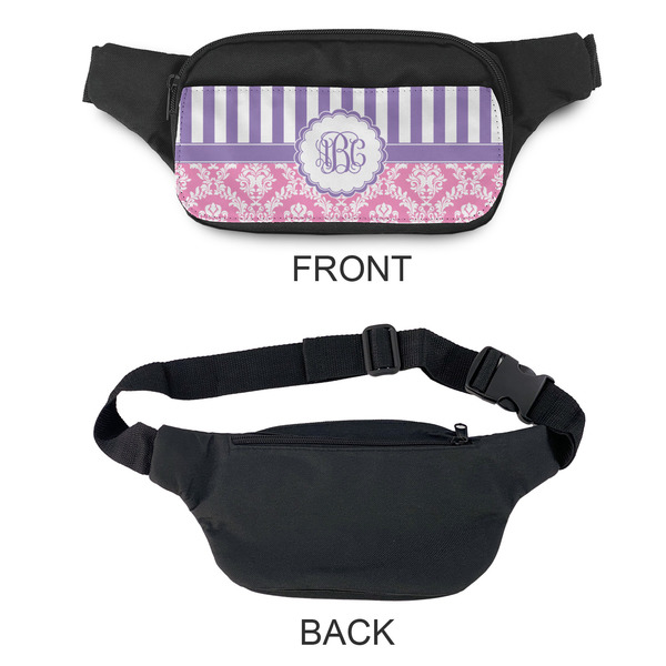 Pink & Purple Damask Fanny Packs - APPROVAL