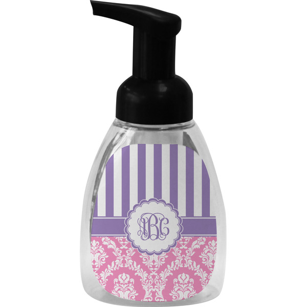 Pink & Purple Damask Foam Soap Bottle