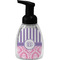 Pink & Purple Damask Foam Soap Bottle - Black (Personalized)