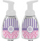 Pink & Purple Damask Foam Soap Bottle Approval - White