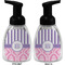 Pink & Purple Damask Foam Soap Bottle (Front & Back)
