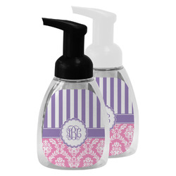 Pink & Purple Damask Foam Soap Bottle (Personalized)