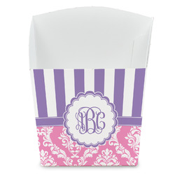 Pink & Purple Damask French Fry Favor Boxes (Personalized)
