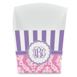Pink & Purple Damask French Fry Favor Boxes (Personalized)