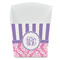 Pink & Purple Damask French Fry Favor Box - Front View