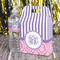 Pink & Purple Damask Gable Favor Box - In Context