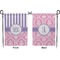Pink & Purple Damask Garden Flag - Double Sided Front and Back