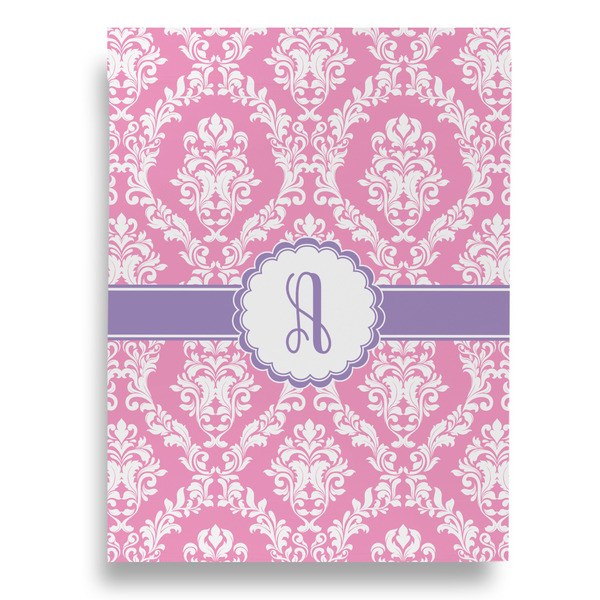 Pink & Purple Damask Garden Flags - Large - Double Sided - BACK