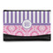 Pink & Purple Damask Genuine Leather Women's Wallet - Small (Personalized)