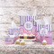Pink & Purple Damask Gift Bags - In Context