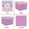 Pink & Purple Damask Gift Boxes with Lid - Canvas Wrapped - Large - Approval