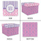 Pink & Purple Damask Gift Boxes with Lid - Canvas Wrapped - Medium - Approval
