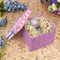 Pink & Purple Damask Gift Boxes with Lid - Canvas Wrapped - Medium - In Context
