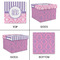 Pink & Purple Damask Gift Boxes with Lid - Canvas Wrapped - XX-Large - Approval
