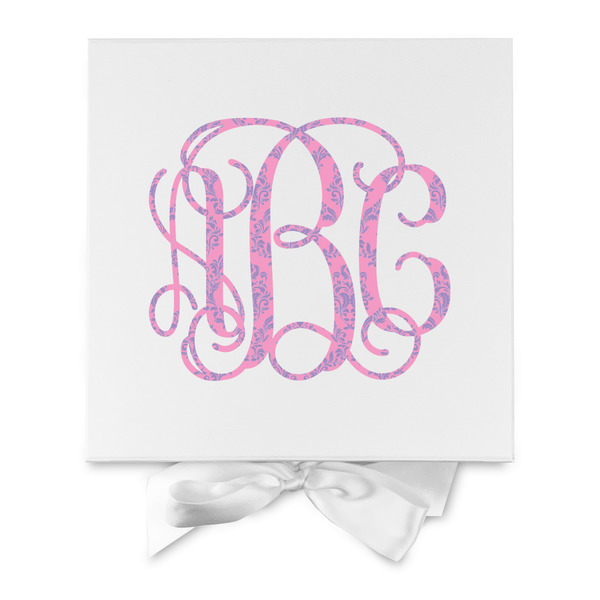 Pink & Purple Damask Gift Boxes with Magnetic Lid - White - Approval