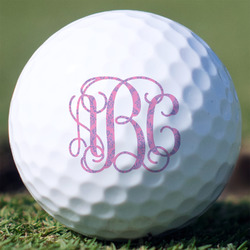 Pink & Purple Damask Golf Balls - Titleist Pro V1 - Set of 12 (Personalized)