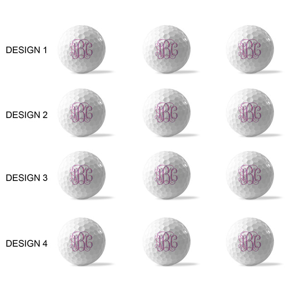 Pink & Purple Damask Golf Balls - Generic - Set of 12 - APPROVAL