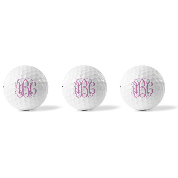 Pink & Purple Damask Golf Balls - Titleist - Set of 3 - APPROVAL
