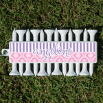 Pink & Purple Damask Golf Tees & Ball Markers Set (Personalized)