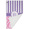 Pink & Purple Damask Golf Towel - Folded (Large)