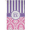 Pink & Purple Damask Golf Towel (Personalized) - APPROVAL (Small Full Print)