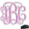 Pink & Purple Damask Graphic Car Decal - Custom Size (Personalized)
