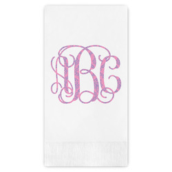 Pink & Purple Damask Guest Paper Towels - Full Color (Personalized)