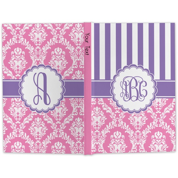 Pink & Purple Damask Hard Cover Journal - Apvl