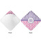 Pink & Purple Damask Hooded Baby Towel- Approval