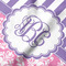 Pink & Purple Damask Hooded Baby Towel- Detail Close Up