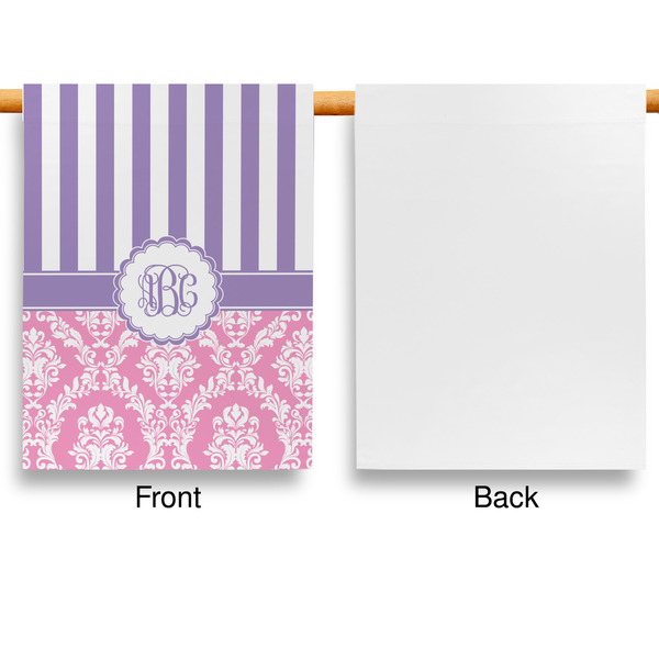 Pink & Purple Damask House Flags - Single Sided - APPROVAL