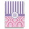 Pink & Purple Damask House Flags - Single Sided - FRONT