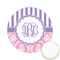 Pink & Purple Damask Printed Cookie Topper - 2.15" (Personalized)