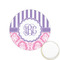 Pink & Purple Damask Printed Cookie Topper - 1.25" (Personalized)