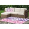 Pink & Purple Damask Indoor / Outdoor Rug - Custom Size w/ Monogram