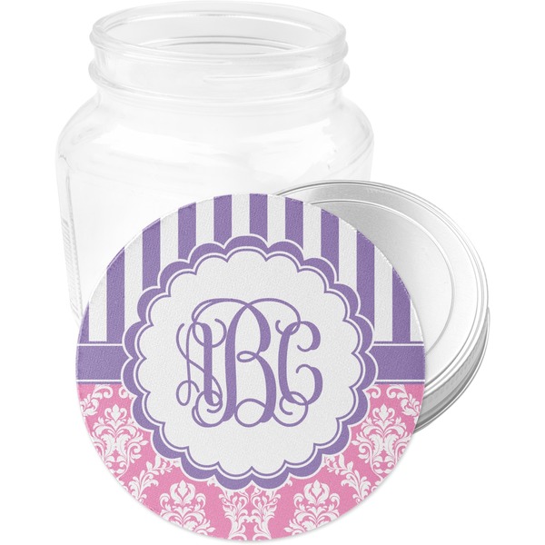 Pink & Purple Damask Jar Opener - Main