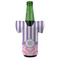 Pink & Purple Damask Jersey Bottle Cooler - FRONT (on bottle)