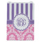 Pink & Purple Damask Jewelry Gift Bag - Gloss - Front