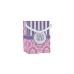 Pink & Purple Damask Jewelry Gift Bags - Gloss (Personalized)