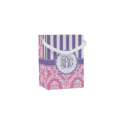 Pink & Purple Damask Jewelry Gift Bags - Gloss (Personalized)