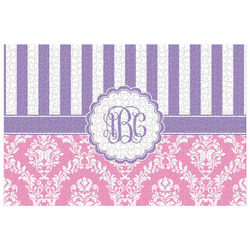 Pink & Purple Damask Jigsaw Puzzle - 1000-piece (Personalized)
