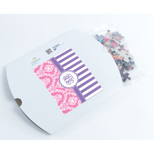 Pink & Purple Damask Jigsaw Puzzle 110 Piece - Box