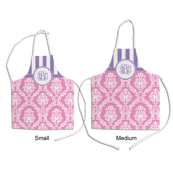 Pink & Purple Damask Kid's Aprons - Comparison