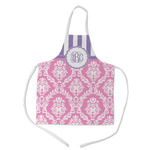 Pink & Purple Damask Kid's Apron - Medium (Personalized)