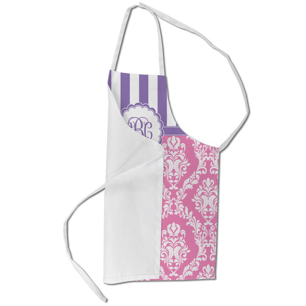 Pink & Purple Damask Kid's Aprons - Small - Main