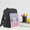 Pink & Purple Damask Kid's Backpack - Lifestyle