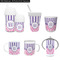 Pink & Purple Damask Kid's Drinkware - Customized & Personalized