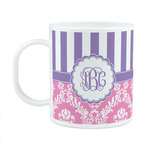 Pink & Purple Damask Plastic Kids Mug (Personalized)