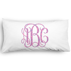 Pink & Purple Damask Pillow Case - King - Graphic (Personalized)