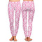 Pink & Purple Damask Ladies Leggings - Front and Back